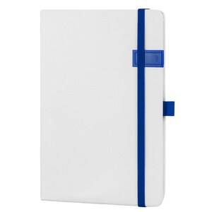 EgotierPro 38509 - Notebook A5 con Copertina in PU, Elastico e Segnalibro STOCKER Blue