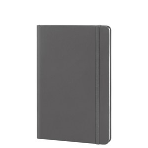 EgotierPro 39567 - Notebook A5 con Copertina in PU e Elastico, 96 Fogli Rigati Color Crema LINED Grey