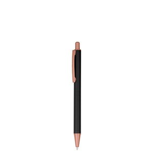EgotierPro 39565 - Penna in Alluminio con Finitura Opaca Rosa LUXURY Nero