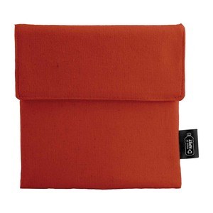 EgotierPro 52028 - Porta Panino RPET con Chiusura Velcro CLUB Rosso