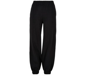 BUILD YOUR BRAND BY265 - PANTALONI A VITA ALTA DA DONNA IN FELPA BALLON Black