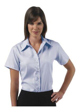 Russell Collection J956F - Camicia da donna, manica lunga - modello non stirabile