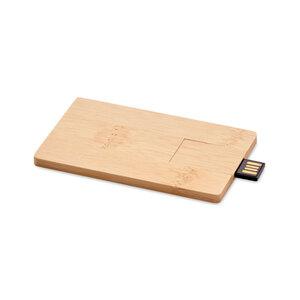 GiftRetail MO1203 - CREDITCARD PLUS USB in bamboo da 16 GB