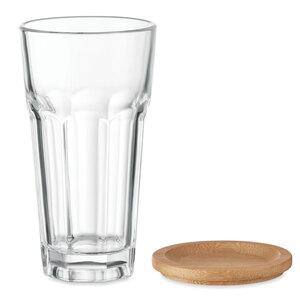 GiftRetail MO6452 - SEMPRE Bicchiere con tappo in bamboo