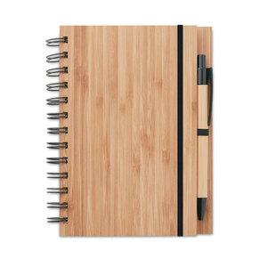GiftRetail MO9435 - BAMBLOC Notebook in bamboo con penna