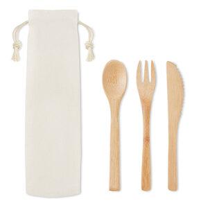 GiftRetail MO9786 - SETBOO Set posate in bamboo