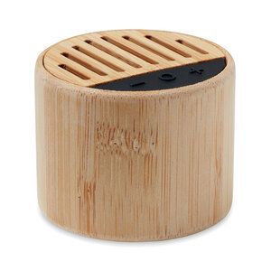 GiftRetail MO6818 - ROUND LUX Speaker wireless tondo in bambù