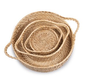 Kimood KI5902 - Cesta in rattan intrecciato a mano