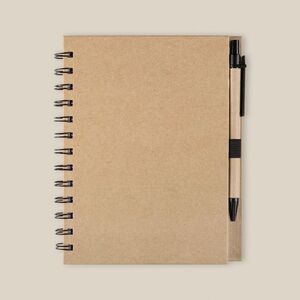 EgotierPro 37026 - Notebook A5 in Cartone con Penna BOARD
