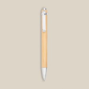 EgotierPro 39515 - Penna in bambù con clip in alluminio JUNGLE